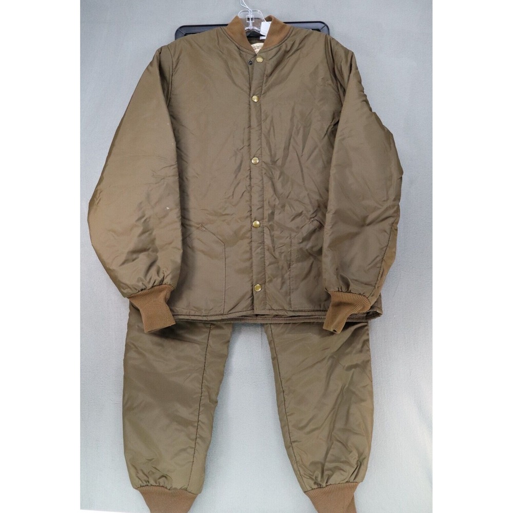 Vintage Cabelas Jacket Pants Set Men M Brown Thinsulate Hunting Thermal USA Made